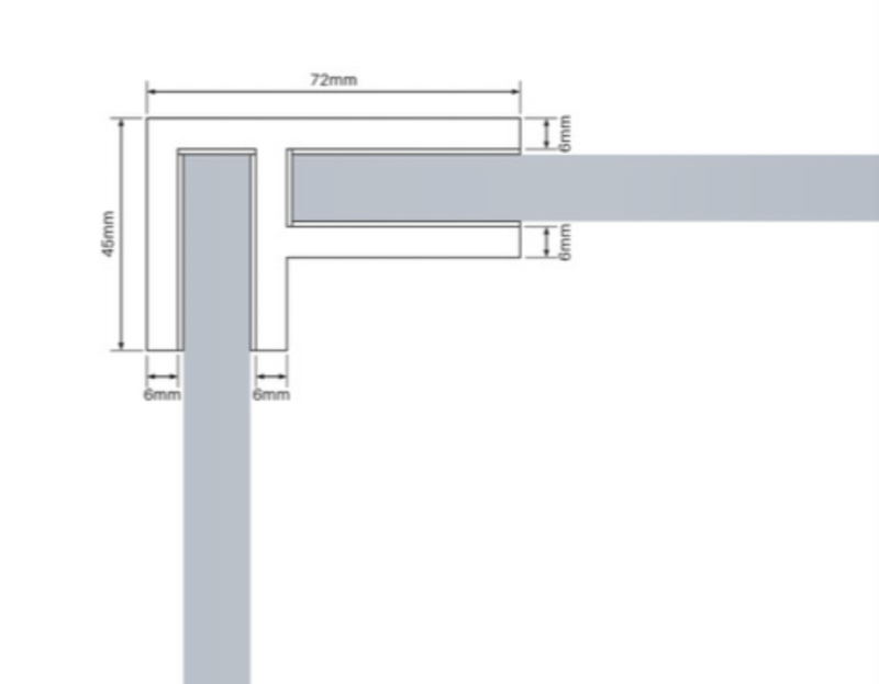 90 DEGREES Clamp - Flat Back - SS2205 - Image 2