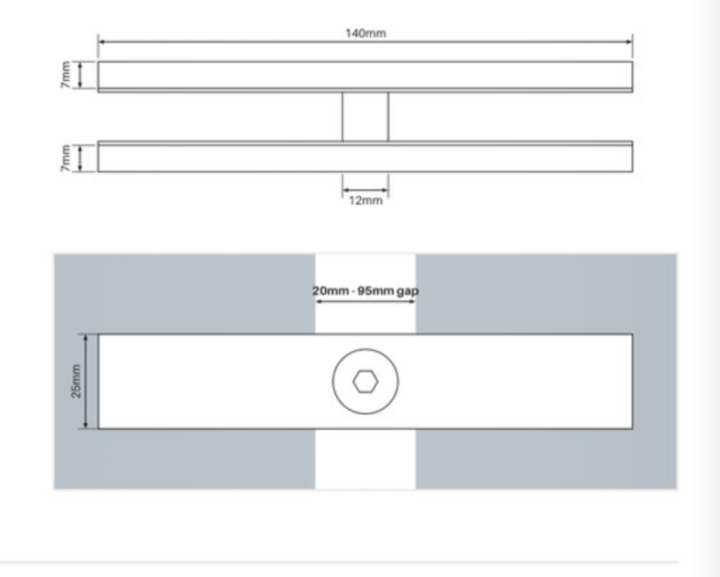 LARGE GAP Clamp ( 20 - 95mm) - SS316 - Image 2