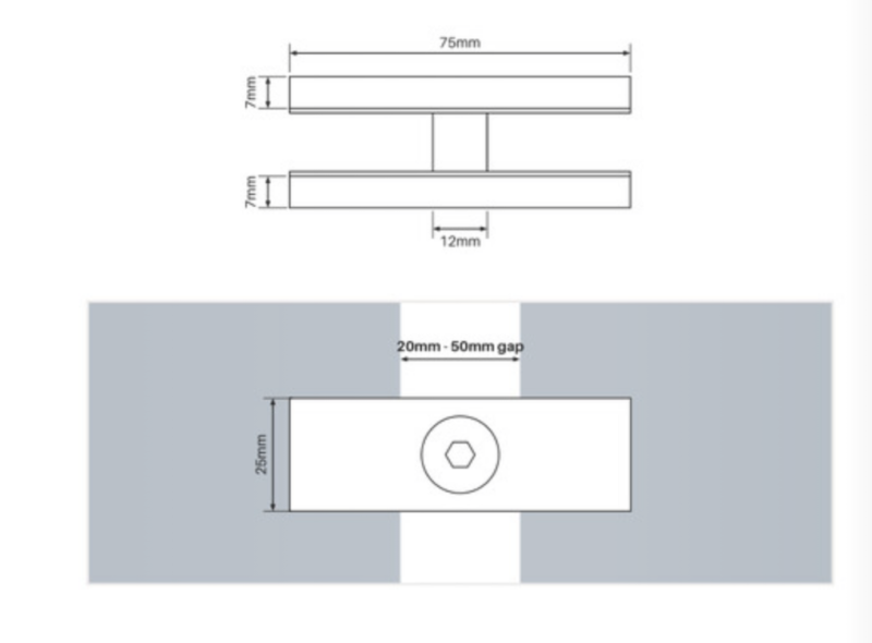 Straight Clamp - Small ( 20 - 50mm Gap) - Image 2