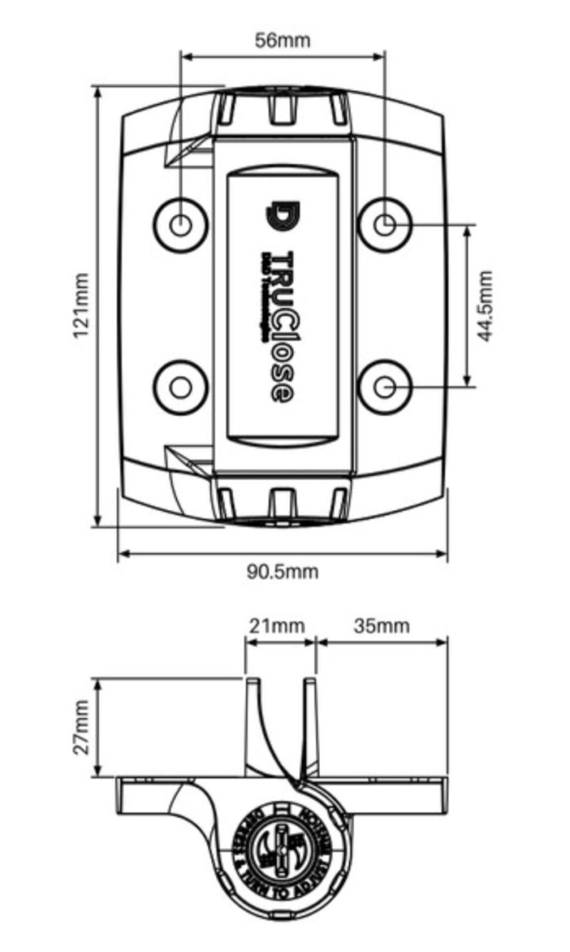 D&D Tru Close - HINGE SET - Heavy Duty - B - Image 2