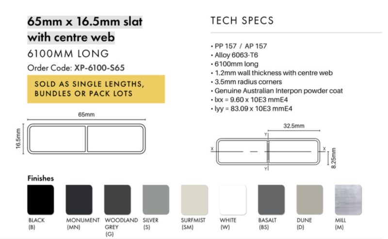 CTS - XPS - 65 x 16.5mm - 1000mm - S - Image 2