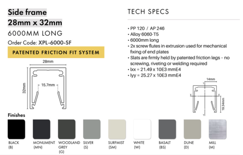 CTS - SFS – Side Frame – 1000mm – D - Image 2