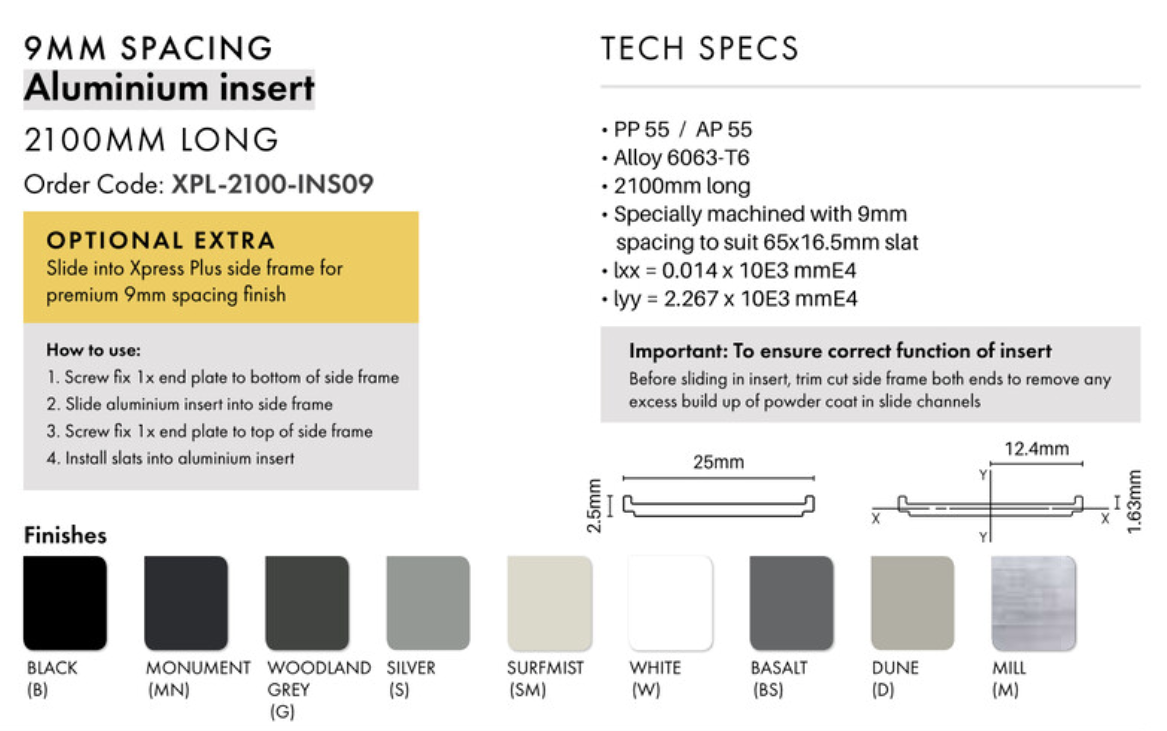 SFS – Slat Spacer – 9mm – B – TruFencing