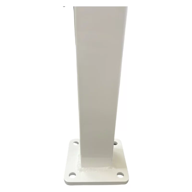 PoolSafe Post - 50x50mm x 1300mm - Aluminium - Base Plate - White