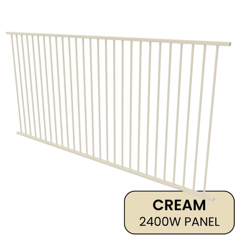 PoolSafe Cream Panel - 1200H x 2400W - Aluminium