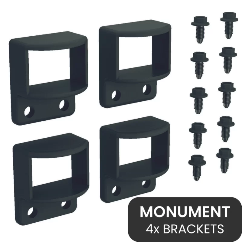 PoolSafe Fence Set - 4 Brackets incl. Tek Screws - Monument