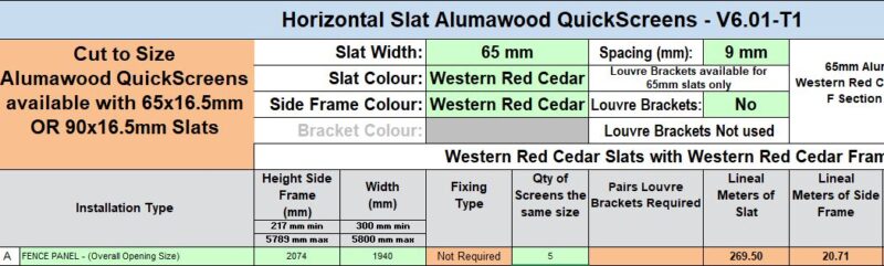 CTS 65mm Slat Fence- WRC - Michelle - Image 2